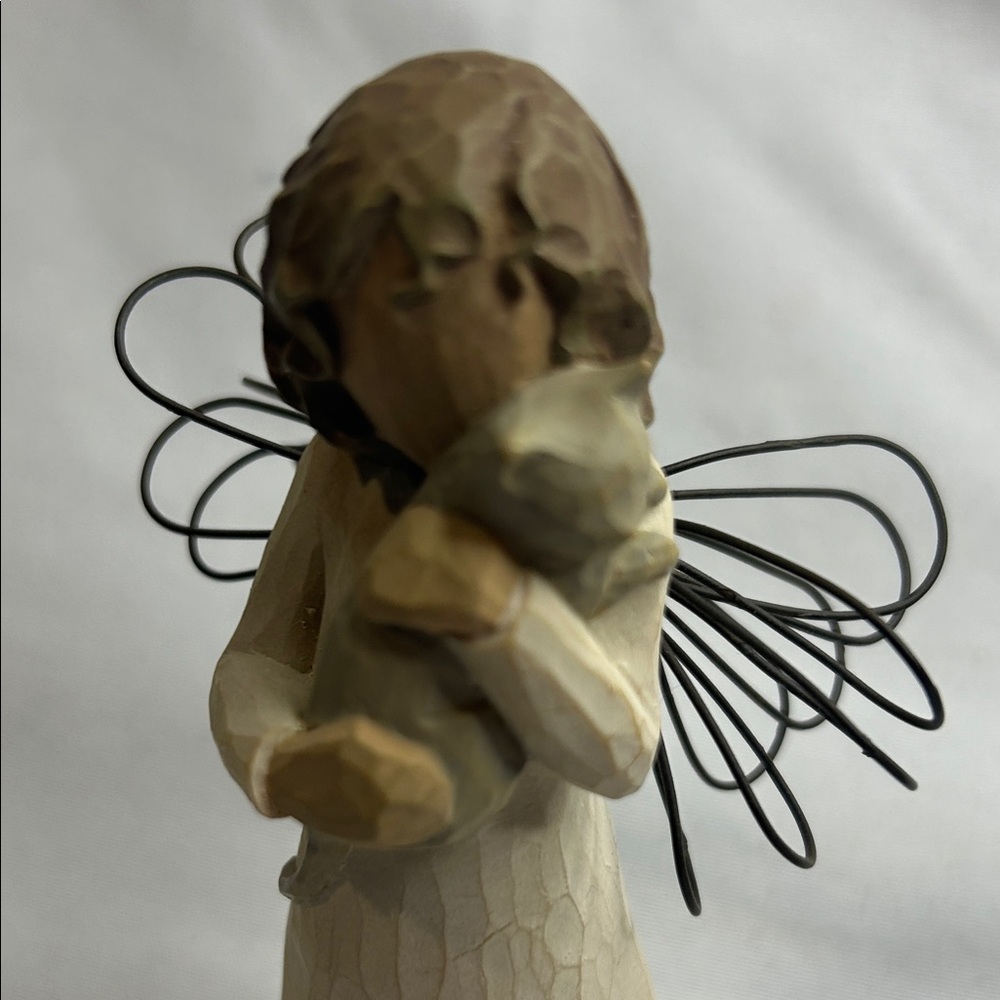 Willow Tree Angel Sculptures with Cat and Flowers 5" - Picture 5 of 6